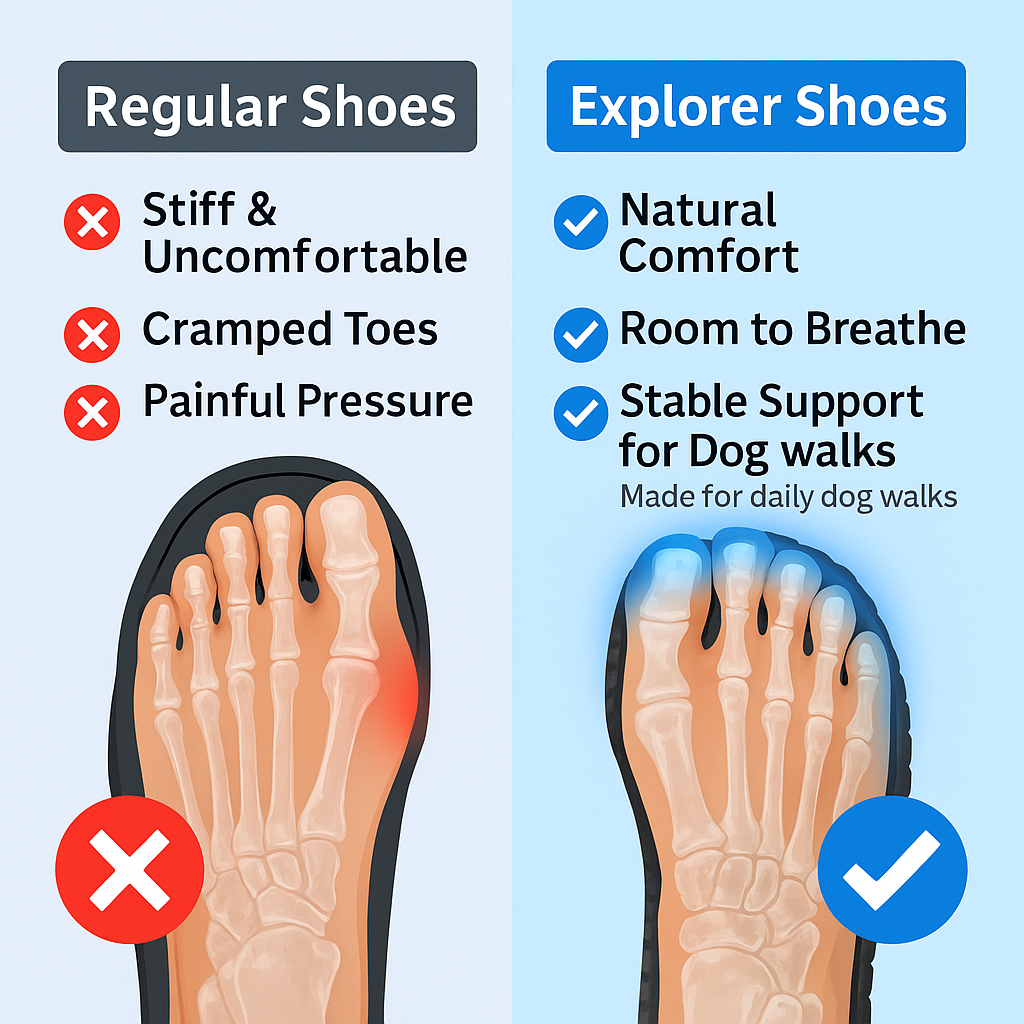 Explorer – All-Day Comfort & Weather-Ready Shoes for Dog Walkers