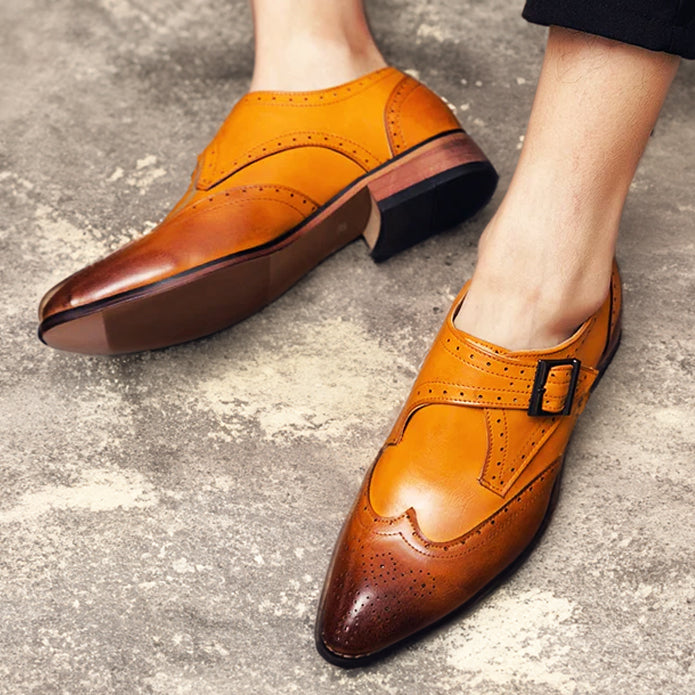 Dalton Windsor Monk Strap Leather Loafers