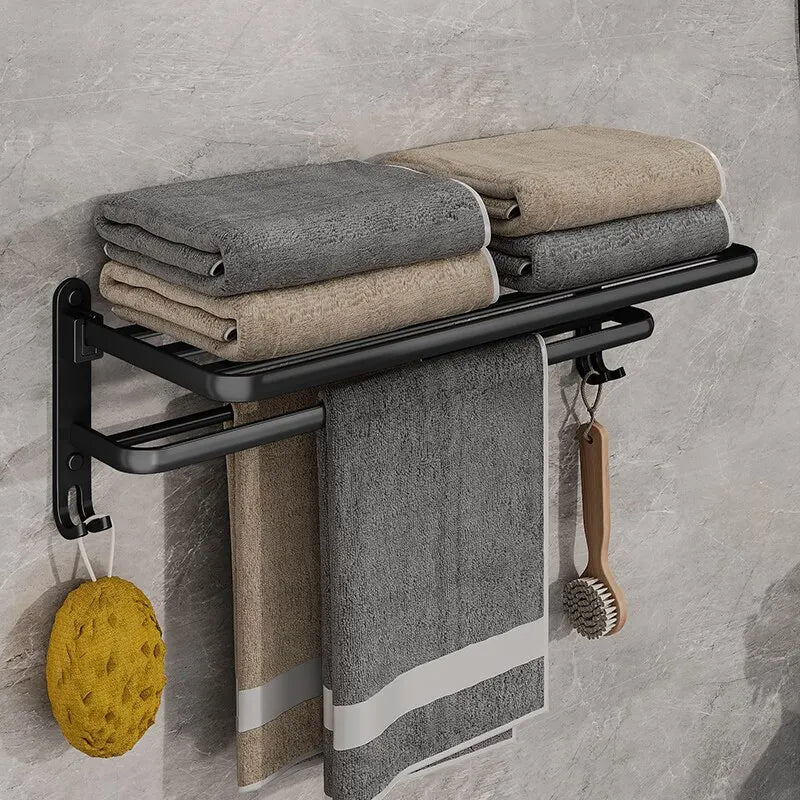 Obsidian Oasis Wall Towel Rack