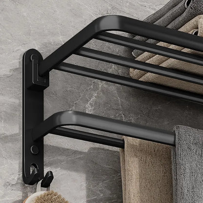 Obsidian Oasis Wall Towel Rack